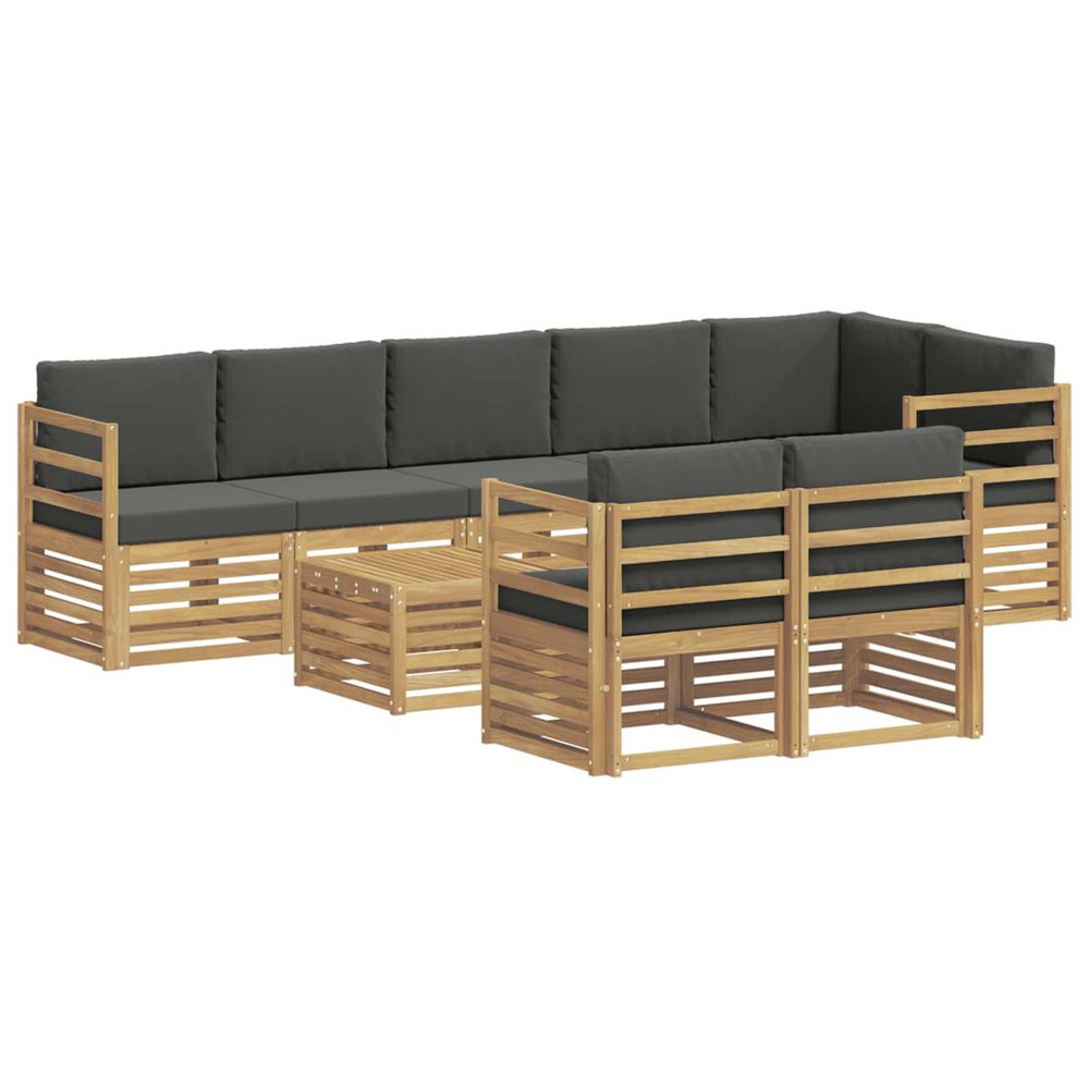 Ensemble de canapés d'extérieur 9 pc blanc et anthracite