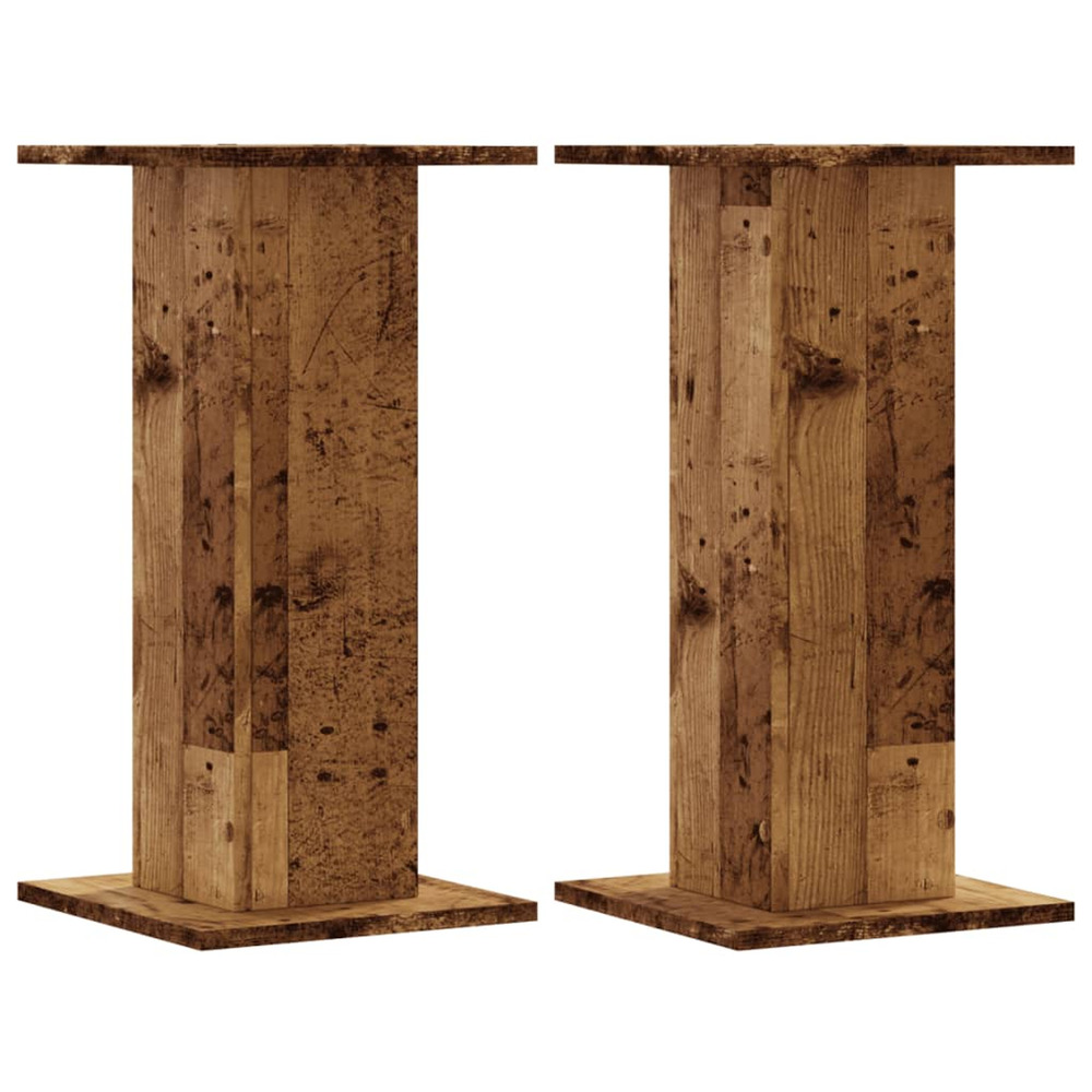 Supports pour plantes 2 pcs vieux bois bois d'ingénierie
