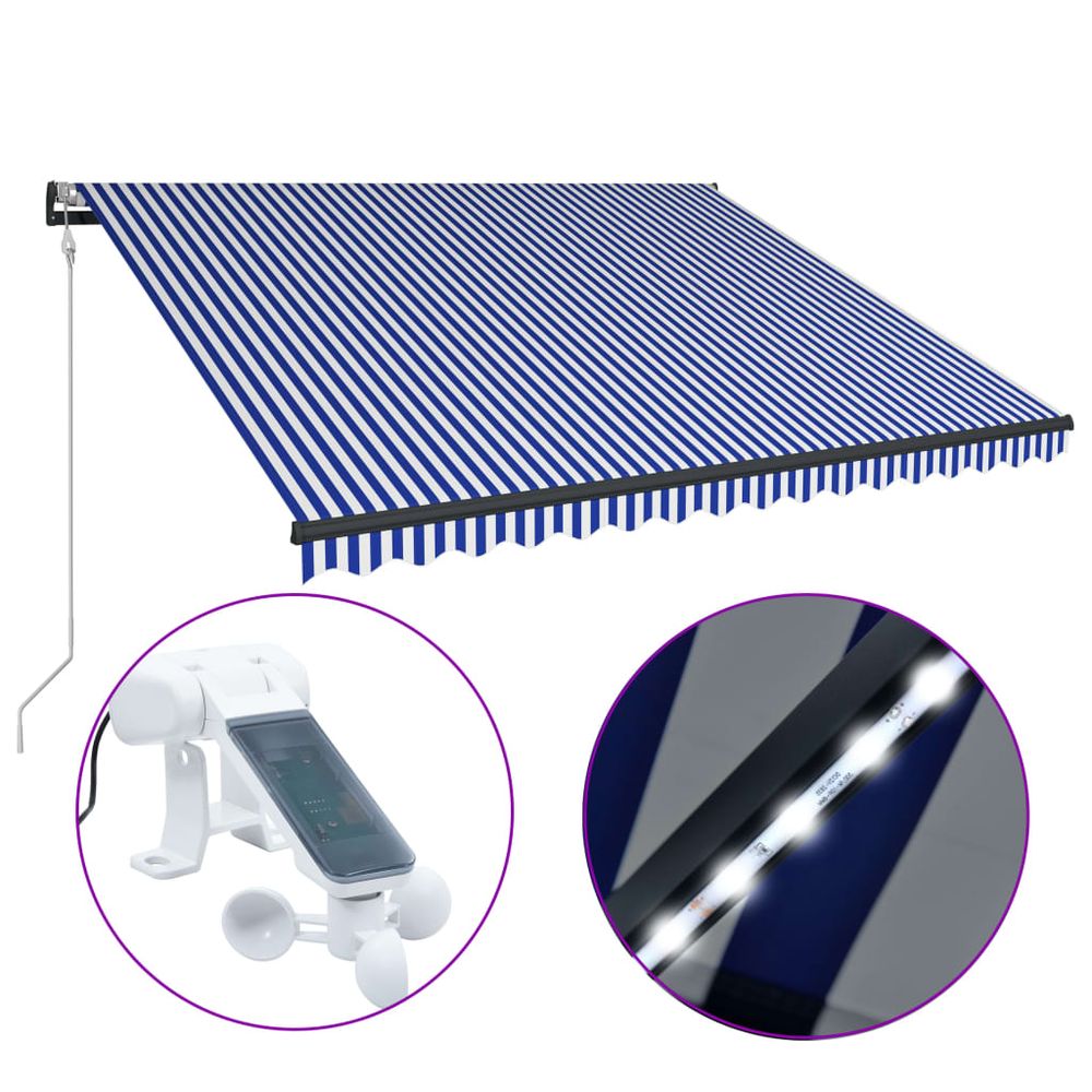 Store avec capteur de vent et LED