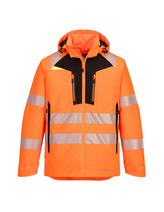 Parka hv dx4 - taille 6xl - orange/noir - portwest