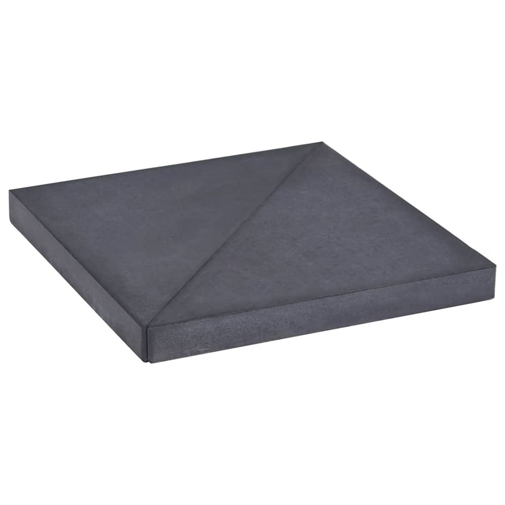 Plaque de poids de parasol noir granite carré 15 kg