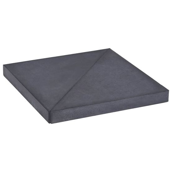 Plaque de poids de parasol noir granite carré 15 kg