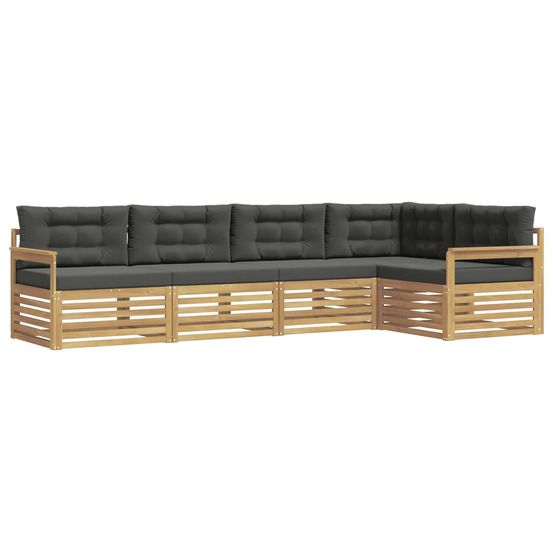 Ensemble de canapés d'extérieur 6 pc blanc et anthracite