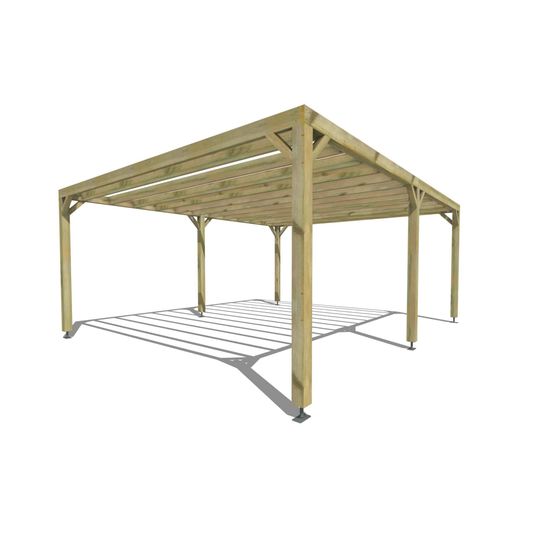 Pergola bois • 6m x 5m • indépendante • sens profondeur • livraison comprise