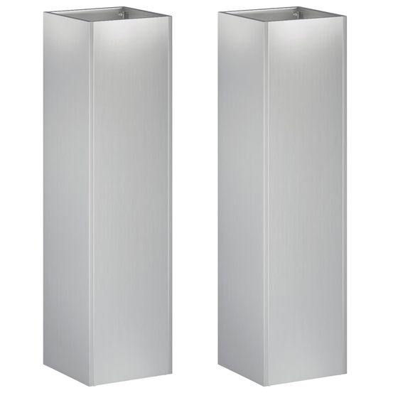 Cache-pot de jardin 2 pc argenté 20 x 20 x 75 cm