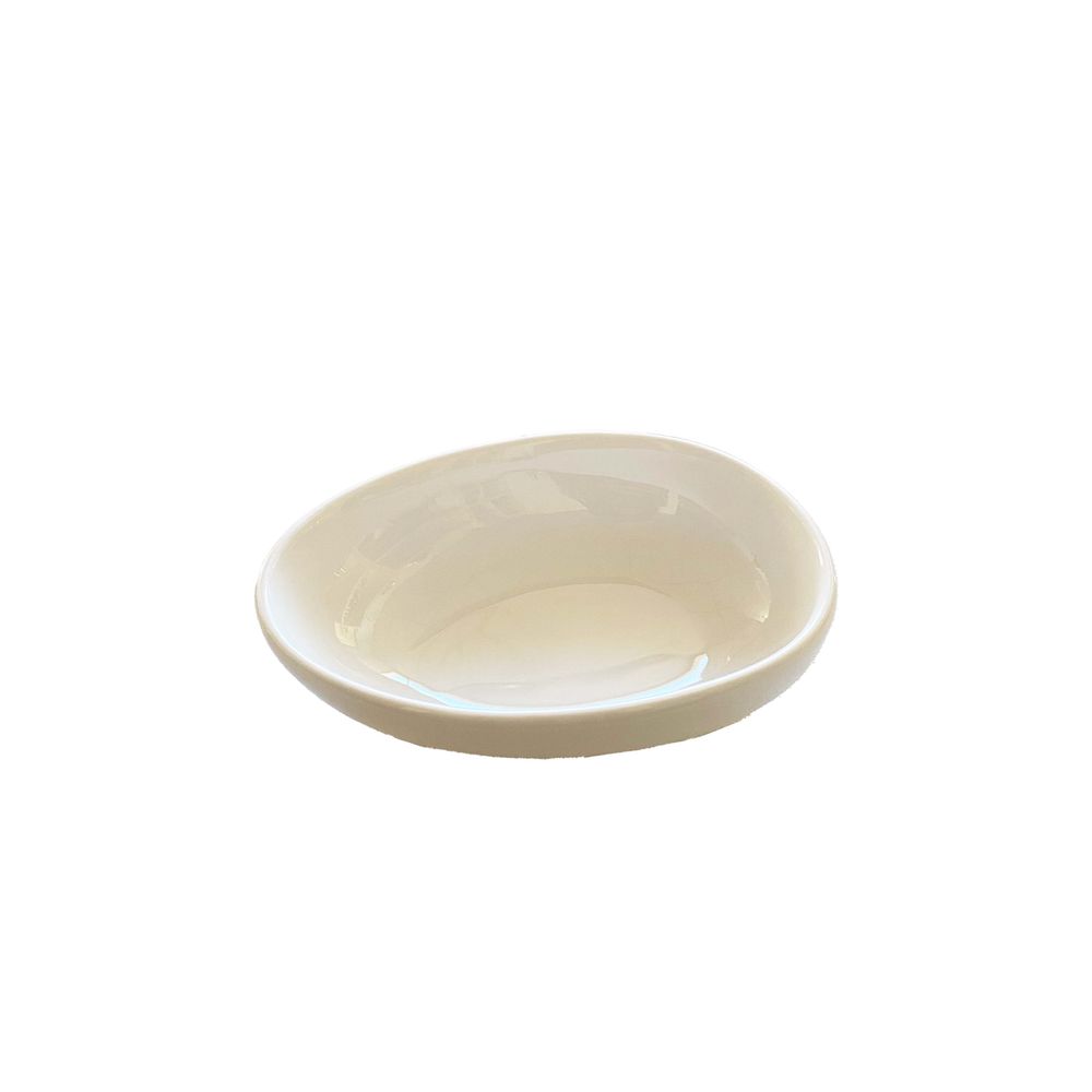 Coupelle Blanche En Plastique Avec Couvercle - Diamètre 7.5cm, Micro-ondable, Pour Desserts & Snacks