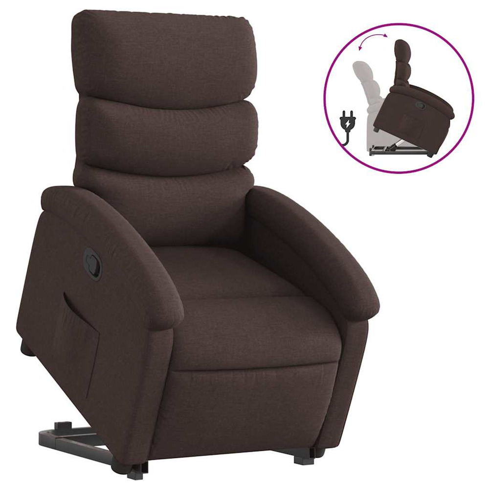 Fauteuil inclinable marron foncé tissu