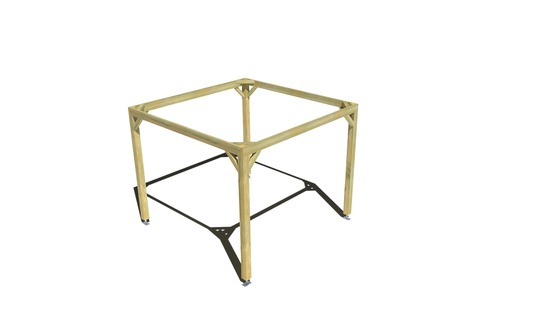 Pergola bois • 3m x 3m • indépendante • cadre simple • livraison comprise