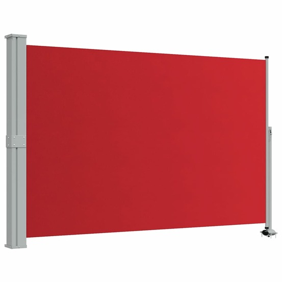 Auvent latéral rétractable de patio 160x300 cm rouge