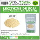 Lécithine de soja sans ogm, solu'control - sachet de 200g
