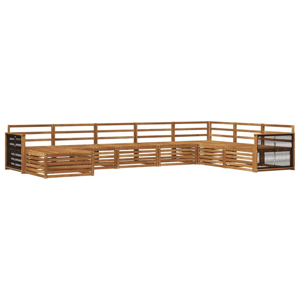 Ensemble de canapés d'extérieur 8 pc naturel