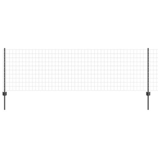 Clôture euro avec poteau 25 x 0,8 m acier recouvert de pvc gris