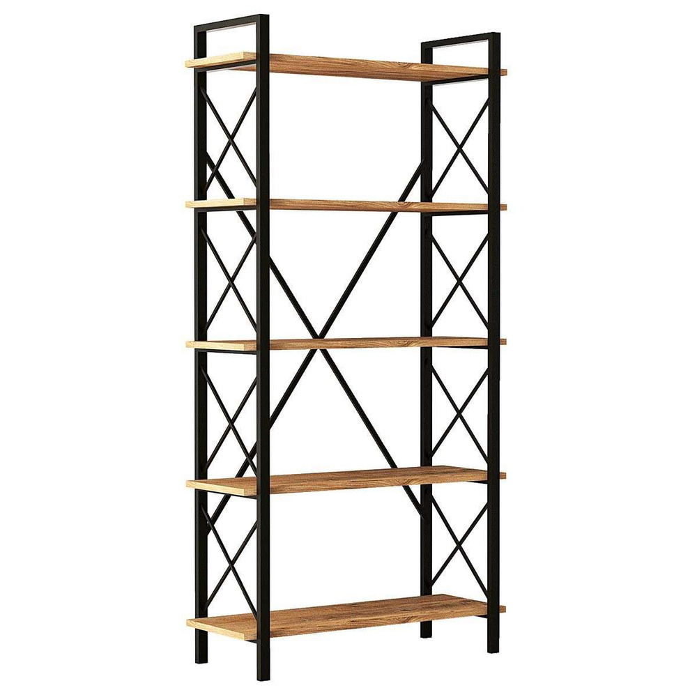 Etagère en aggloméré et métal nero