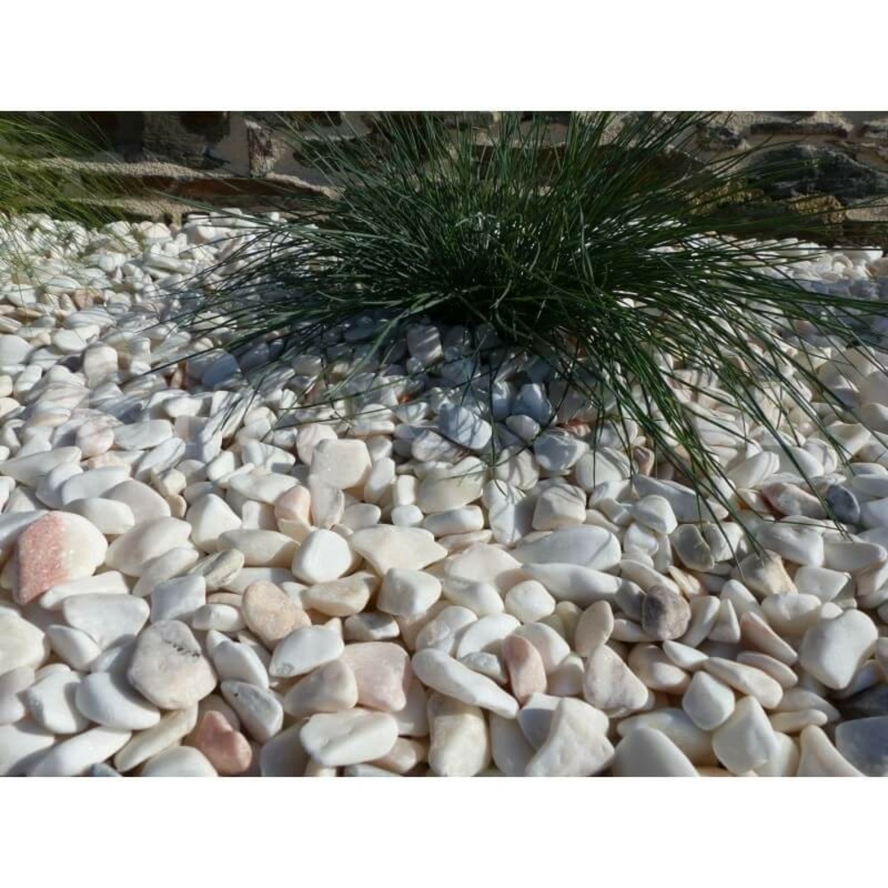 Galet blanc rosé 12-24 - pack de 25 m² - 50 sacs - 1000 kg