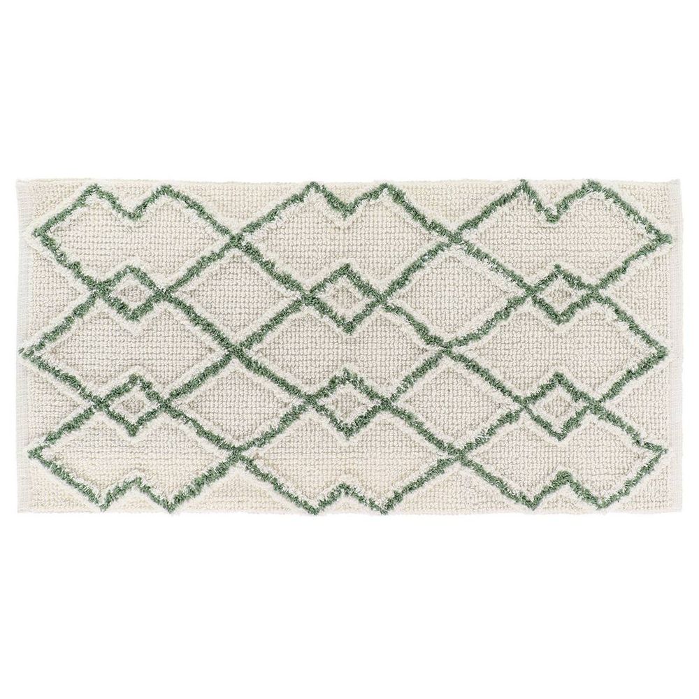 Tapis karl coton 45x90cm - vert olive