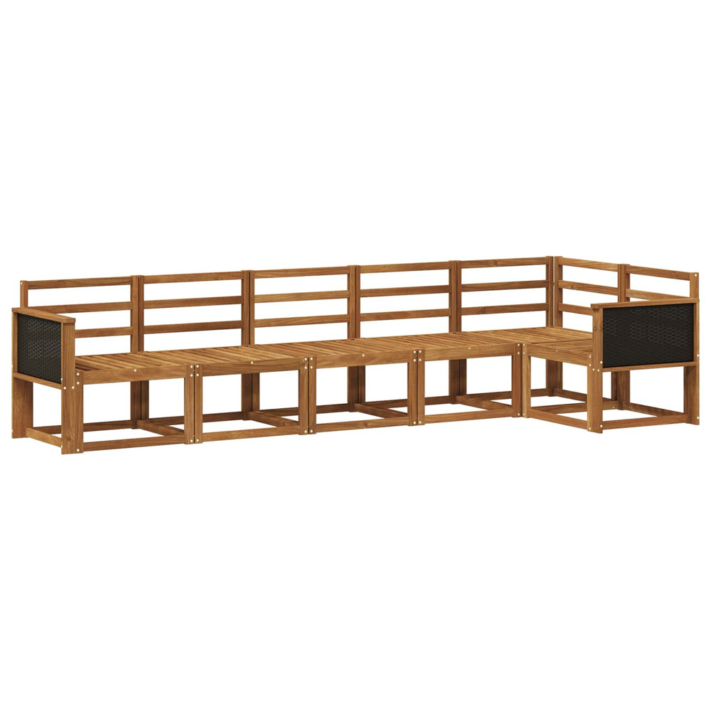 Ensemble de canapés d'extérieur 6 pcs naturel