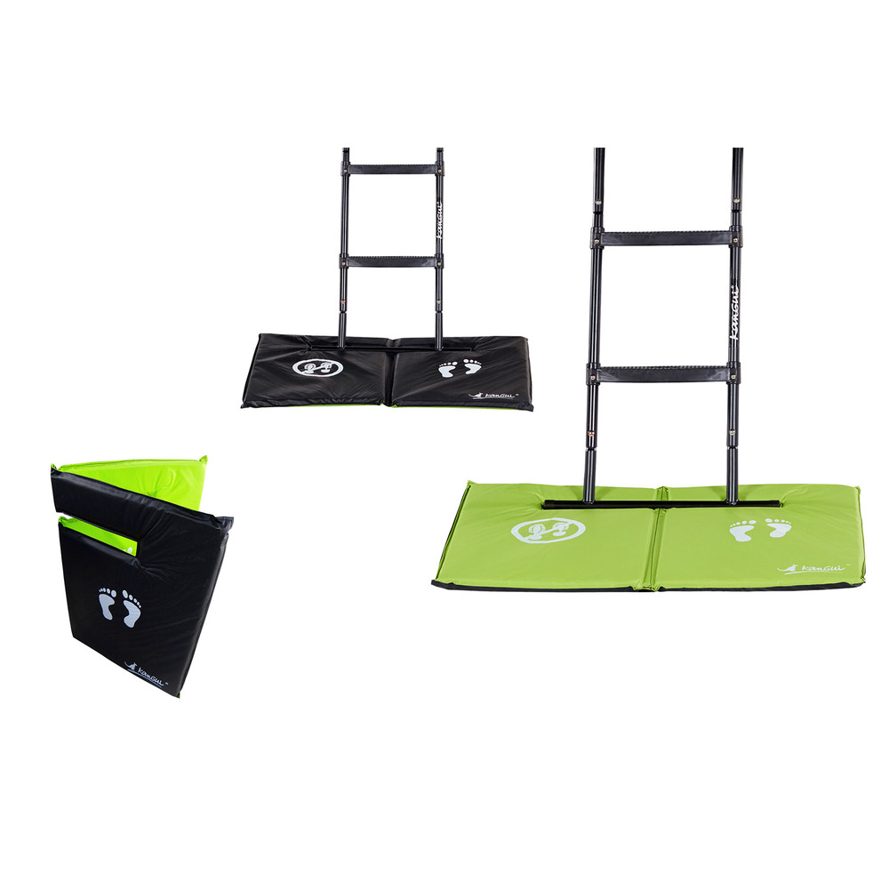 Kangui - tapis de sol universel pour trampoline - réversible noir ou vert