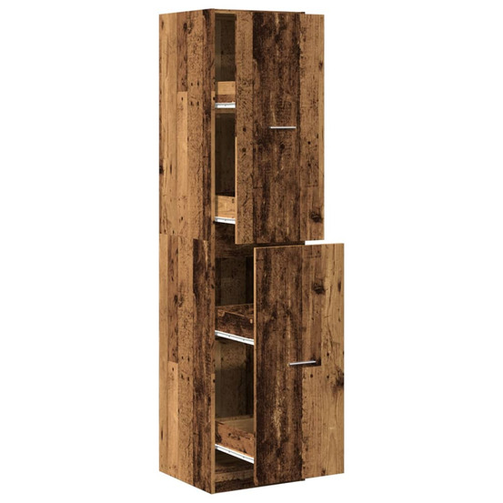 Armoire d'apothicaire vieux bois 40x41x174,5 cm bois ingénierie