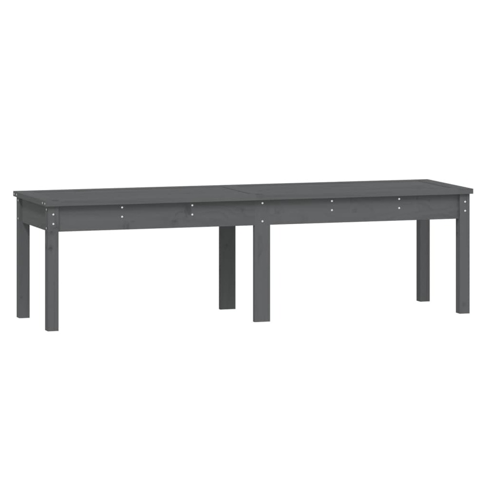 Banc de jardin meuble de patio d'extérieur terrasse à 2 places 159,5 x 44 x 45cm bois massif de pin gris
