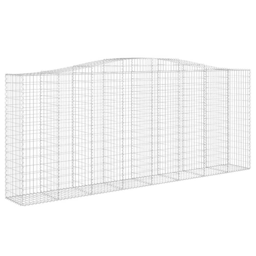Panier de gabions arqué 400x50x160/180 cm fer galvanisé