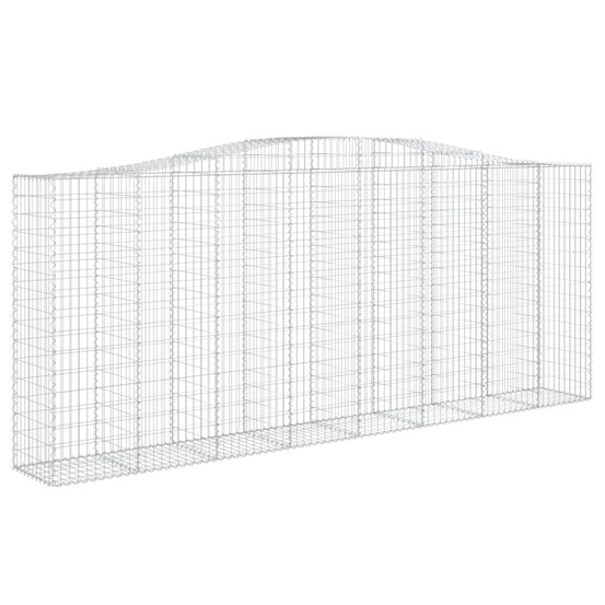 Panier de gabions arqué 400x50x160/180 cm fer galvanisé