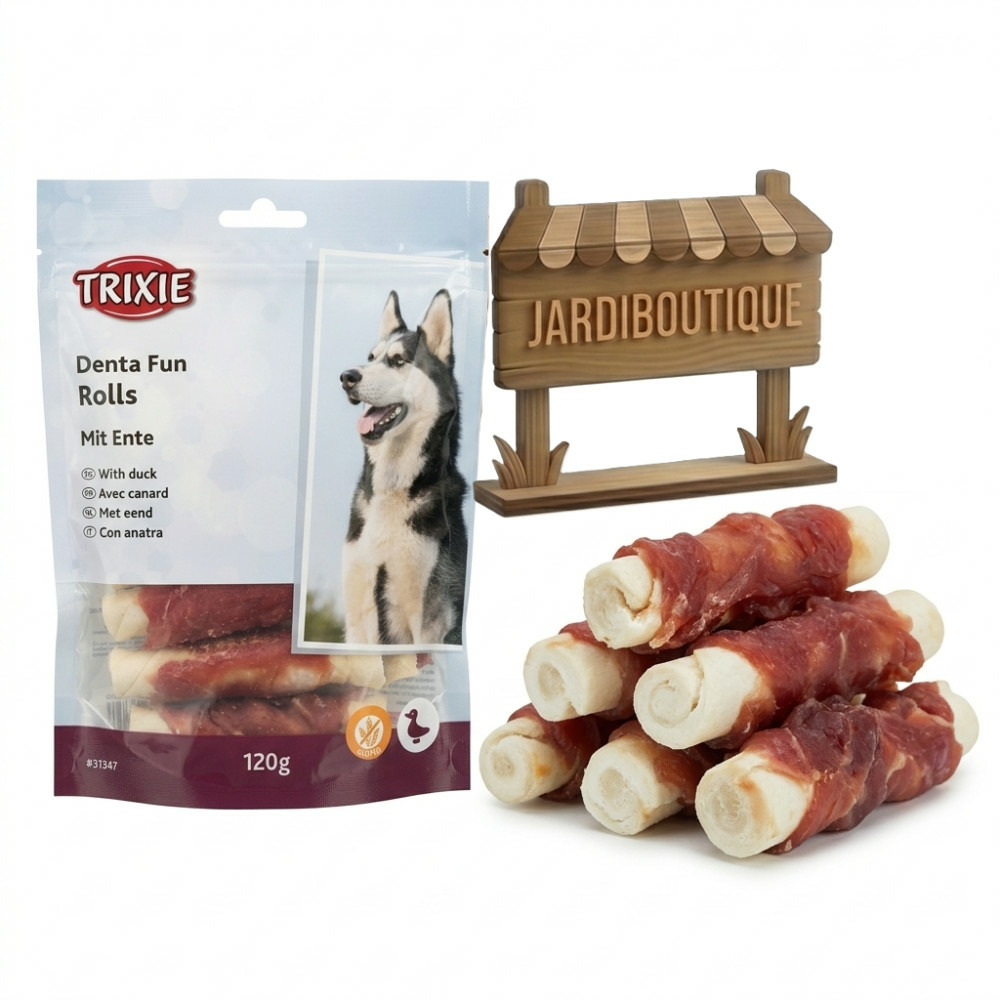 Rolls au canard (duck rolls) friandises à mâcher pour chien 120 g