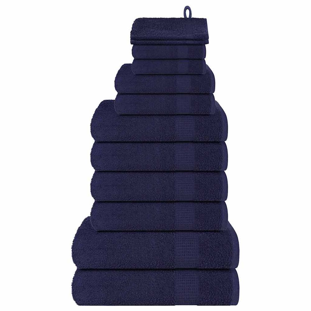 Ensemble de serviettes frogn 12 pcs bleu marine 360 g/m²
