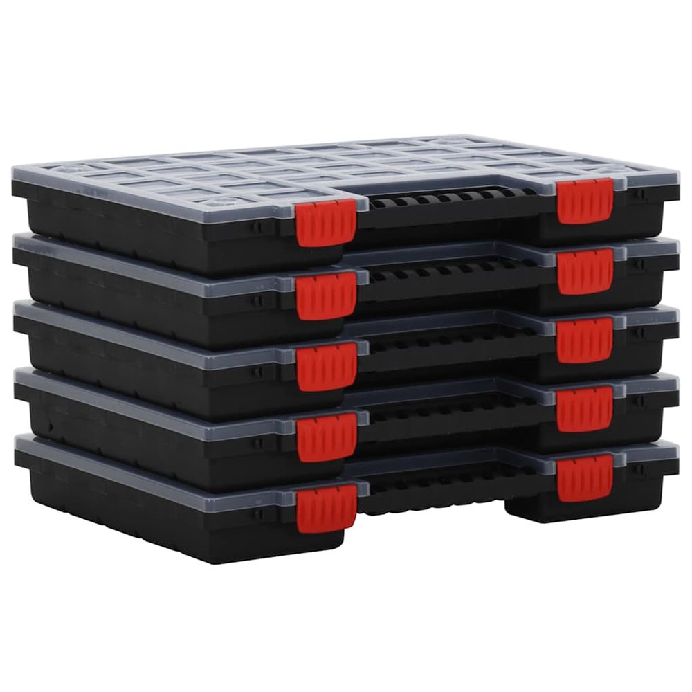 Boîtes d'assortiment 5 pcs 40x30x5 cm polypropylène