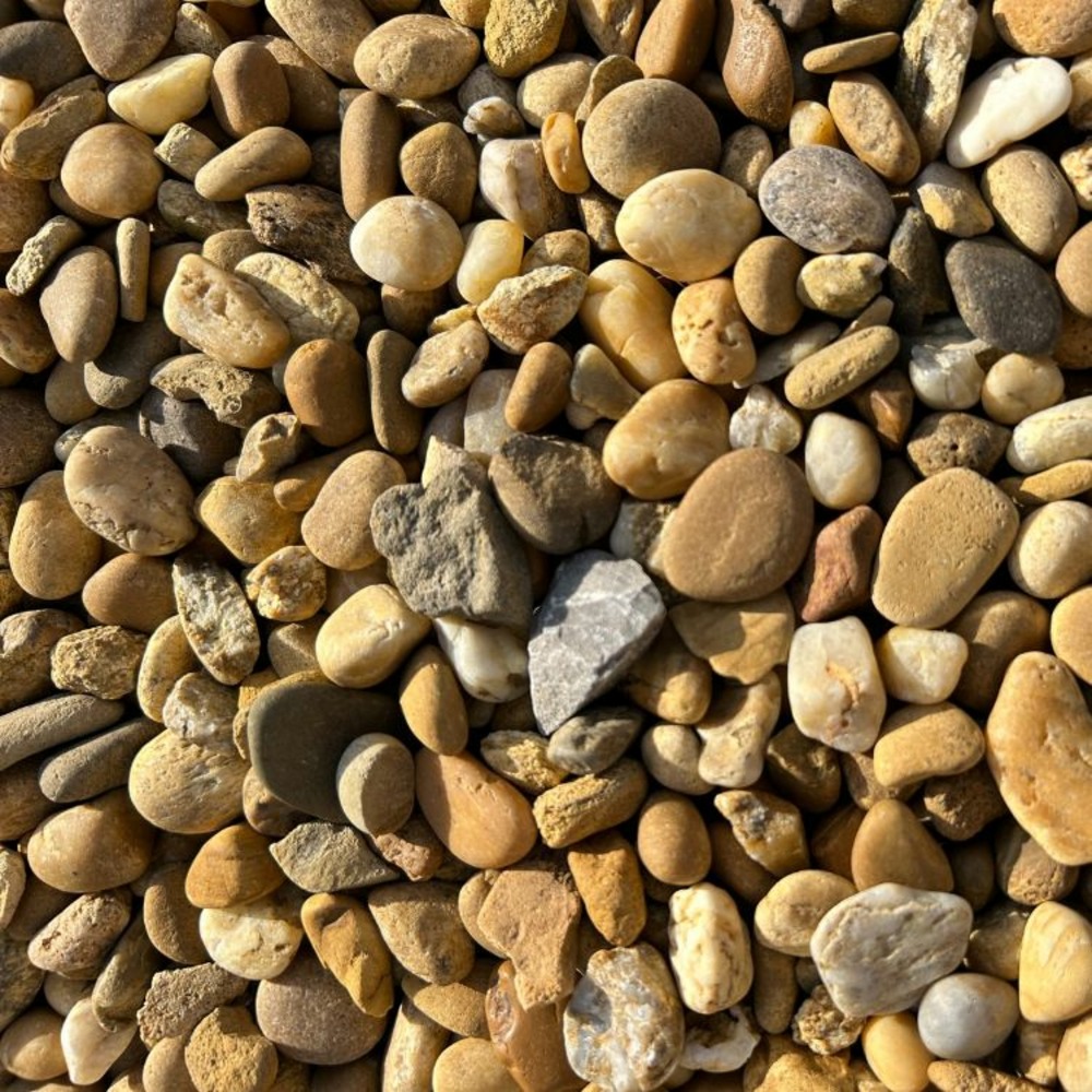 Big bag de 200kg ≃ 2,5m² galet ou gravier roulé jaune caramel ø 8/16 mm - livraison standard