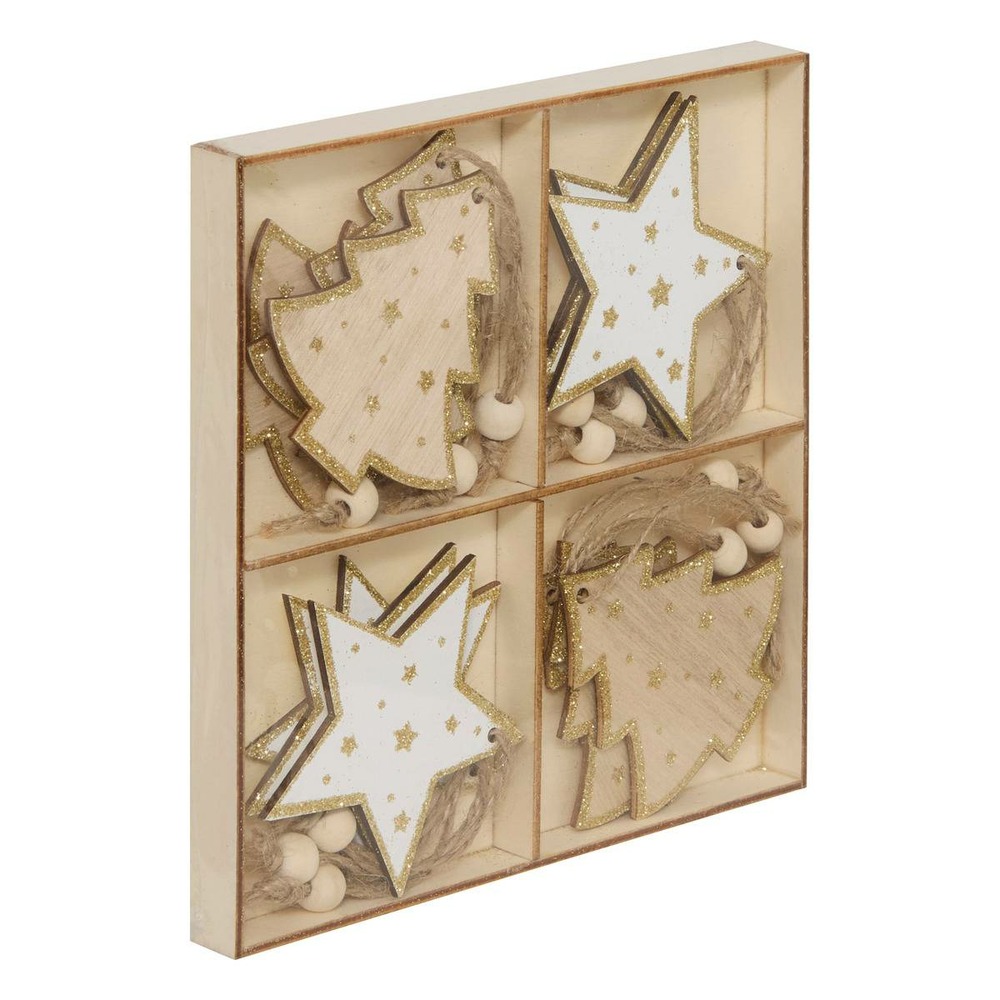 Sdn set bois 12pcs forme 4ass