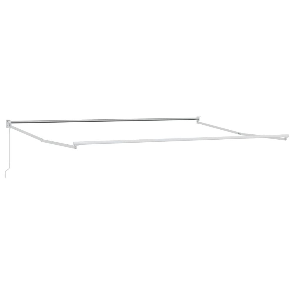 Cadre de store rétractable manuel blanc 4 x 2 m aluminium