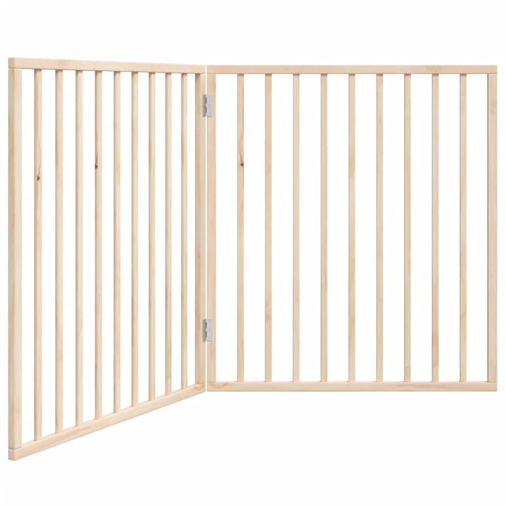 Barrière pour chien pliable à 2 panneaux 160 cm bois de peuplier