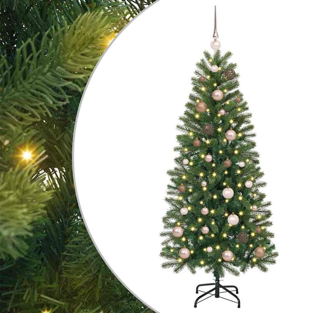 Sapin de noël artificiel vert 150 cm pe et pvc