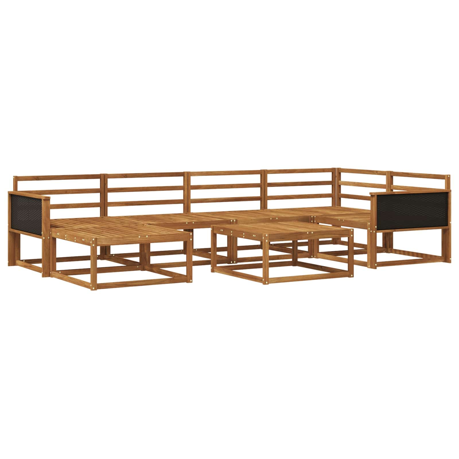 Ensemble de canapés d'extérieur 7 pcs naturel