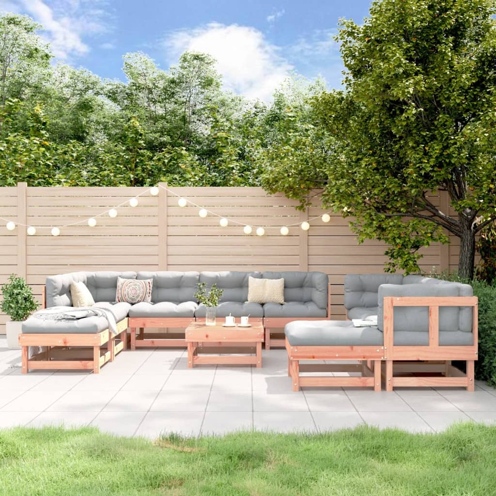 Salon de jardin 11 pcs bois massif douglas