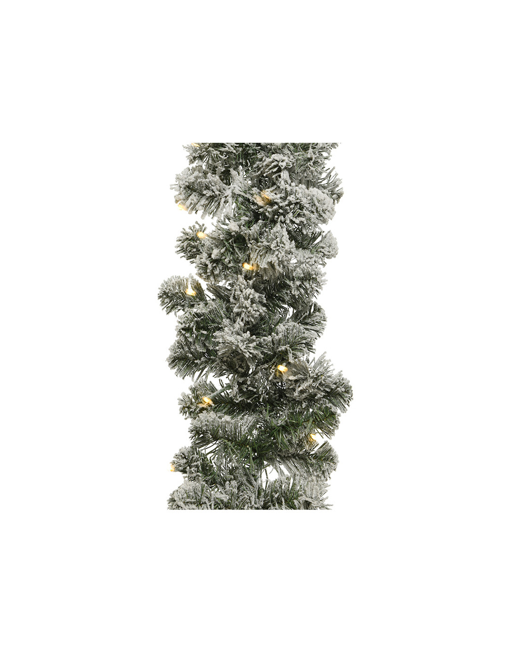 Guirlande enneigée impériale, clignotant, 50 led, blanc chaud. Lumineo