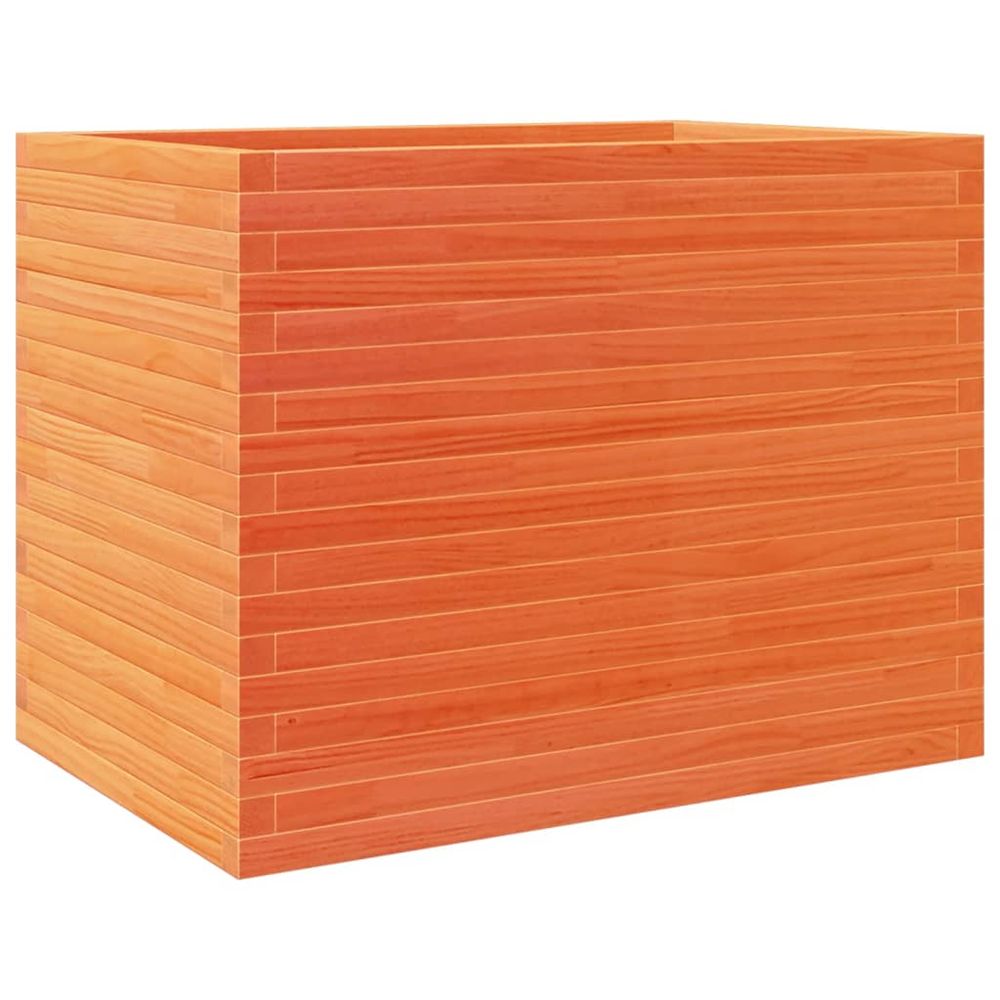 Jardinière d'extérieur cire marron 90x60x68,5 cm bois de pin massif