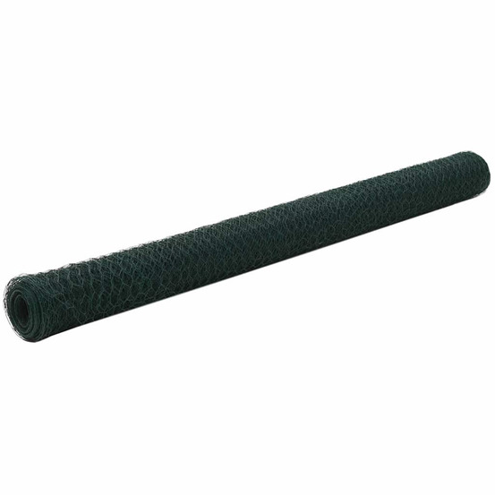Grillage acier avec revêtement en pvc 25x1,5 m vert