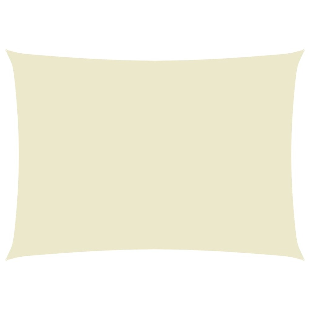 Voile toile d'ombrage parasol tissu oxford rectangulaire 2,5 x 5 m crème