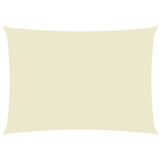 Voile toile d'ombrage parasol tissu oxford rectangulaire 2,5 x 5 m crème