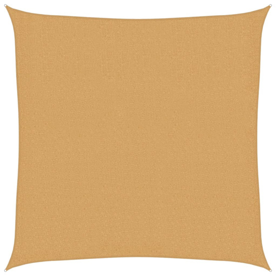 Voile d'ombrage 160 g/m² carré sable 3,6x3,6 m pehd