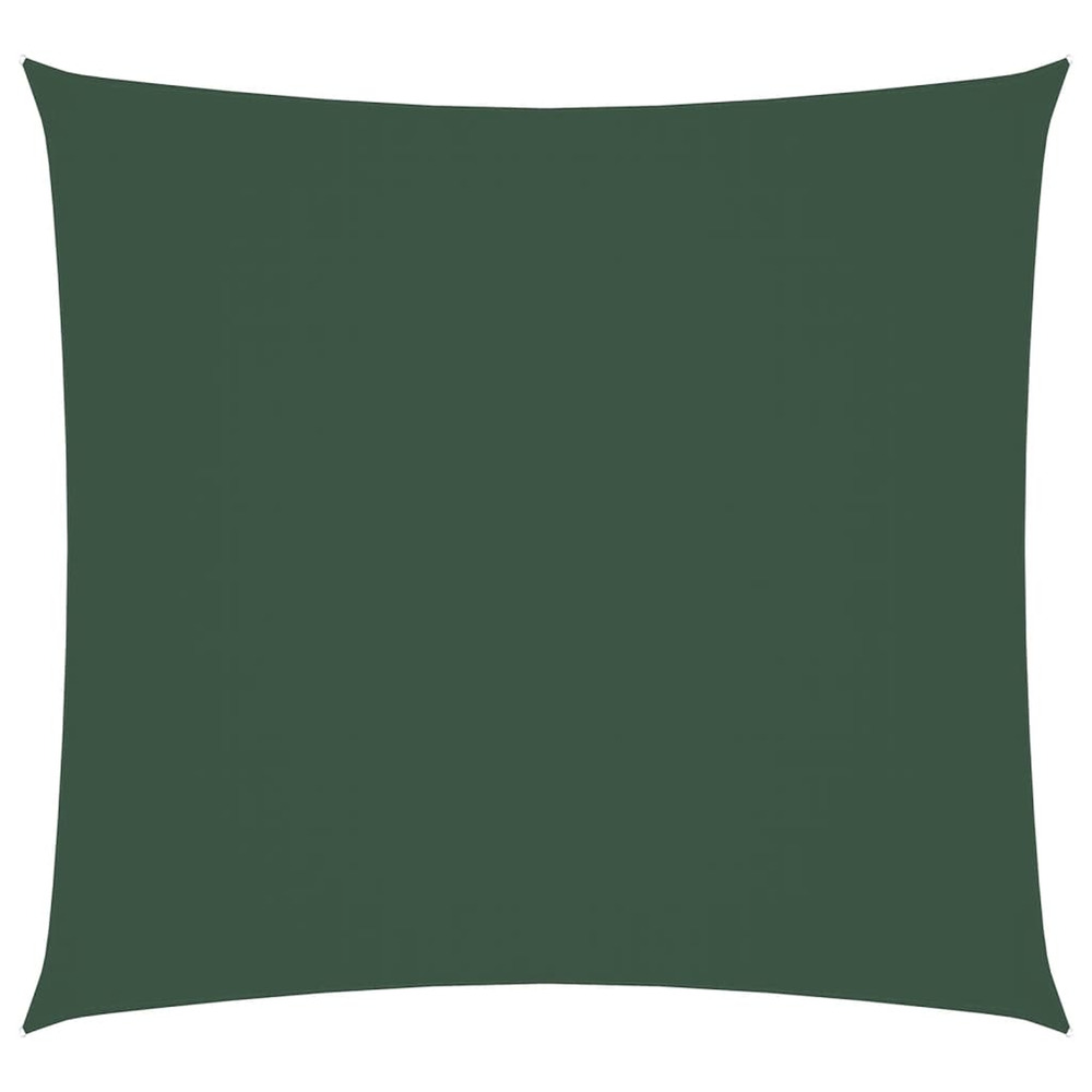 Voile de parasol tissu oxford carré 5x5 m vert foncé