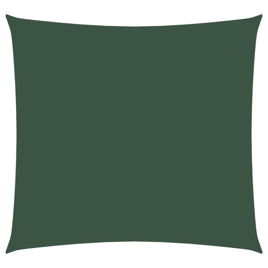 Voile de parasol tissu oxford carré 5x5 m vert foncé