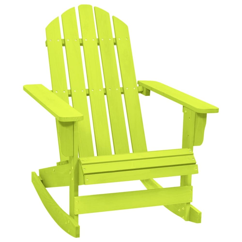 Chaise à bascule de jardin adirondack bois de sapin massif vert