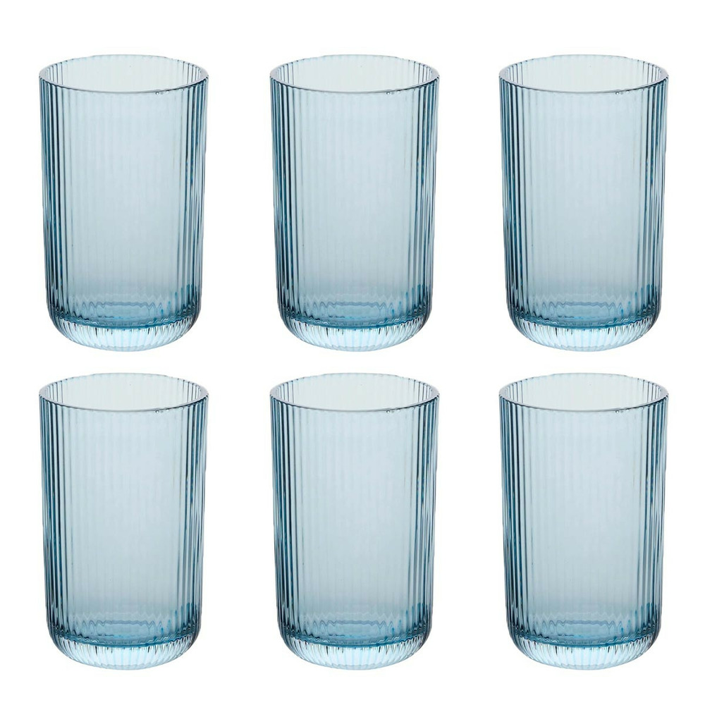 Lot de 6 gobelets hauts strie 