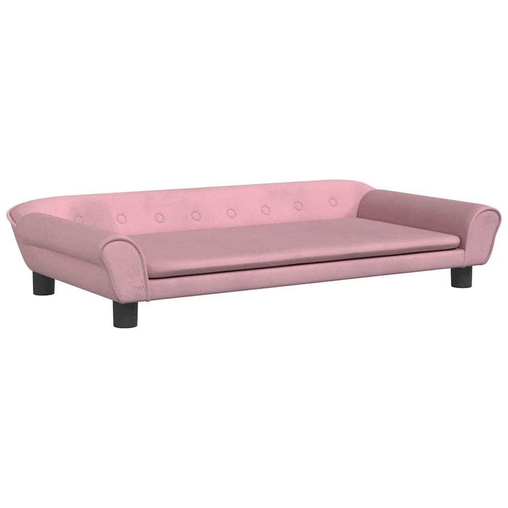 Lit pour chien panier canapé confortable 100 x 50 x 21 cm velours rose