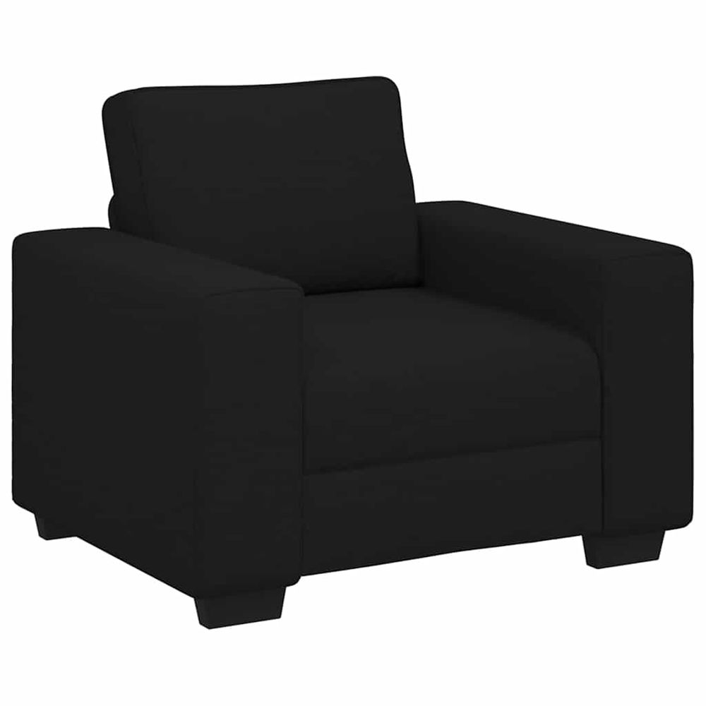 Fauteuil noir 100x77x82 cm tissu