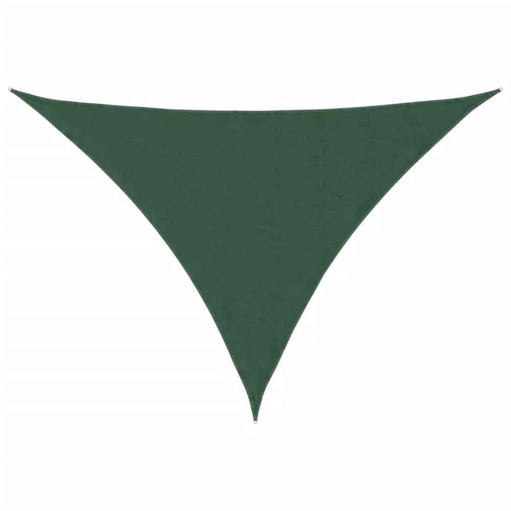 Voile parasol tissu oxford triangulaire 5x5x6 m vert foncé