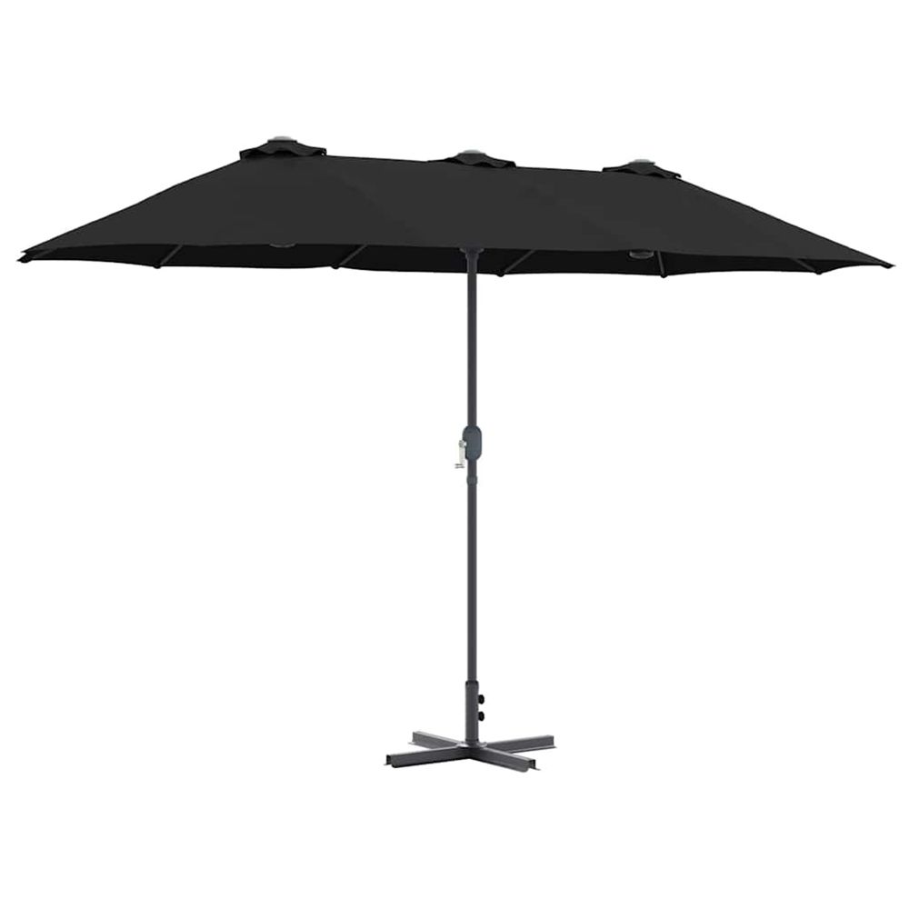 Parasol de jardin 370 x 197 x 239 cm polyester et aluminium