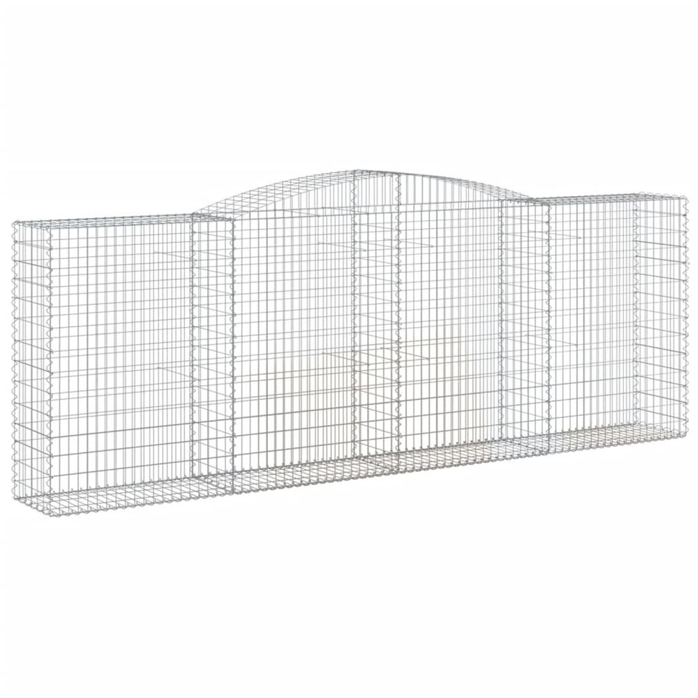 Panier de gabions arqué 400x50x140/160 cm fer galvanisé